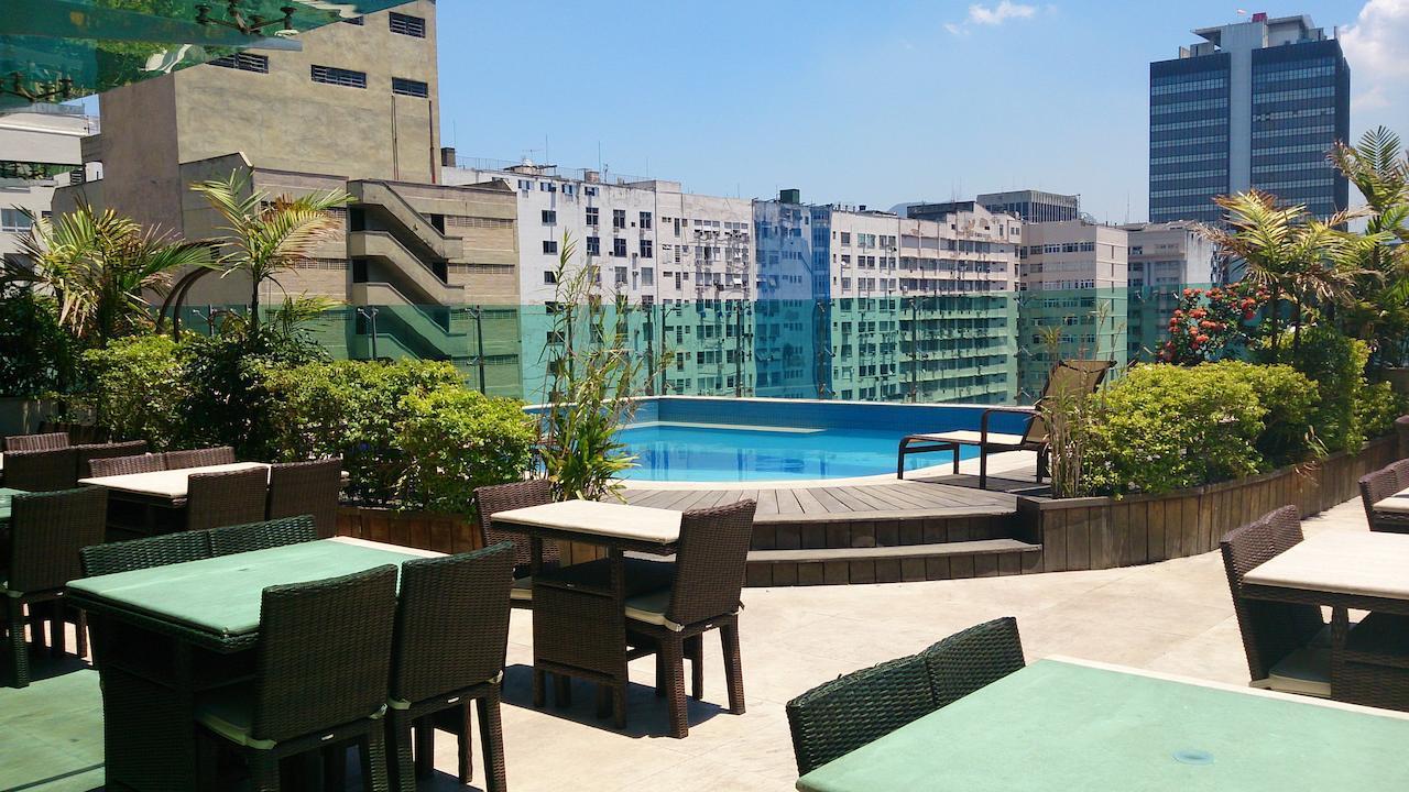 Hotel Atlantico Tower Рио де Жанейро Екстериор снимка Rooftop pool of a hotel in Santiago de Chile
